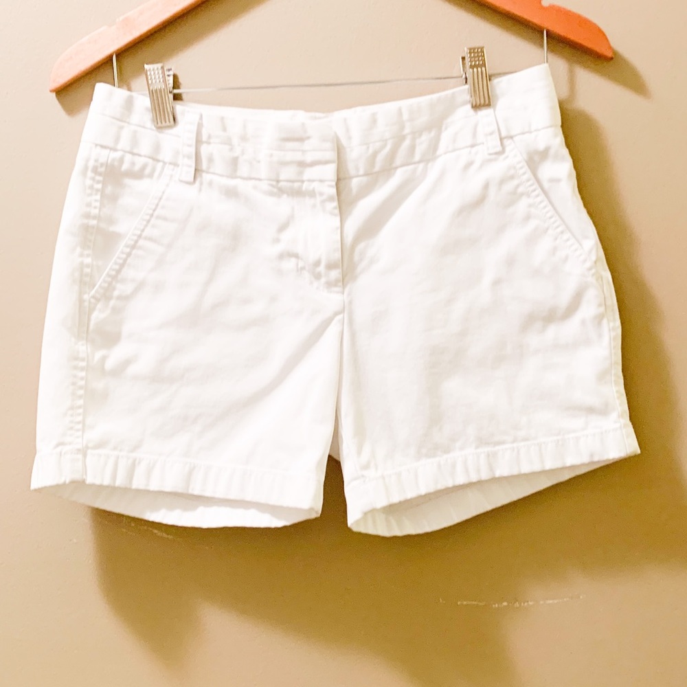 J. Crew Soft White 100% Cotton Chino Shorts-Size 2